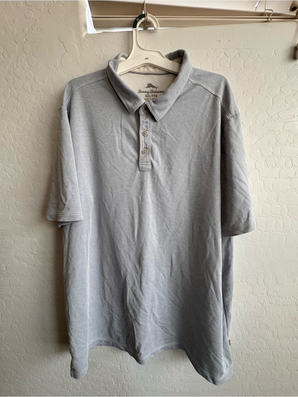 Tommy Bahama Men’s Gray Short-Sleeve Polo